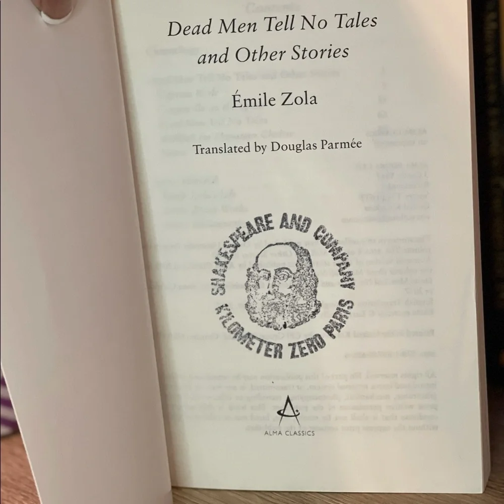 🔥Dead Men Tell No Tales Book | author Émile Zola | Softcover
